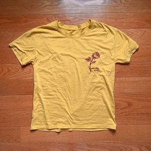 embroidered mustard yellow tee